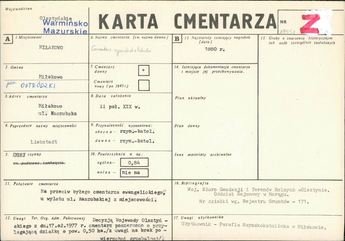 Karta cmentarza, skan nr 1