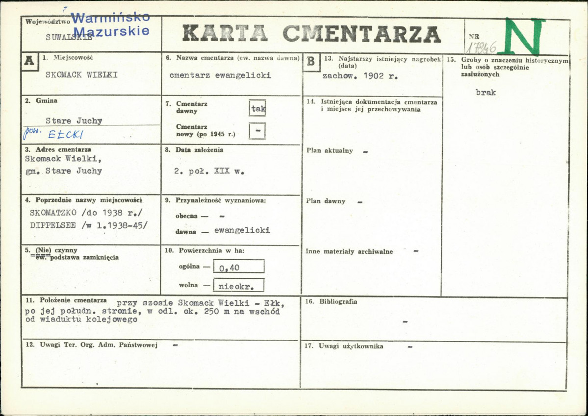 Karta cmentarza, skan nr 1