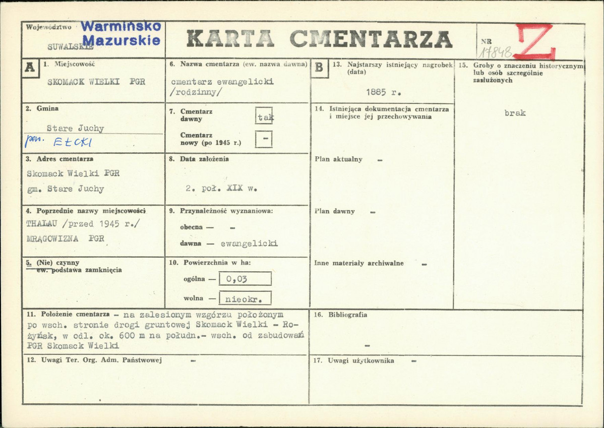 Karta cmentarza, skan nr 1