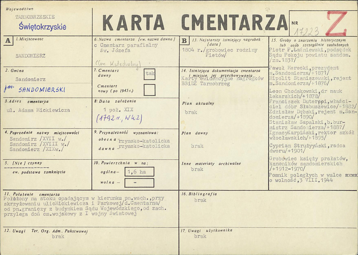 Karta cmentarza, skan nr 1