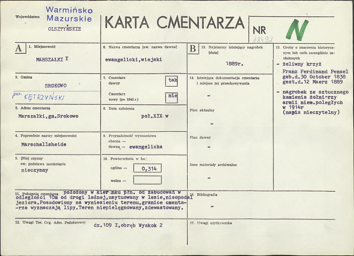 Karta cmentarza, skan nr 1
