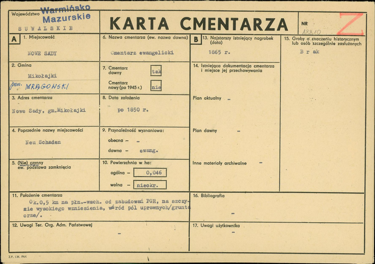 Karta cmentarza, skan nr 1