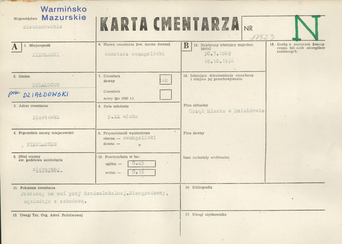 Karta cmentarza, skan nr 1