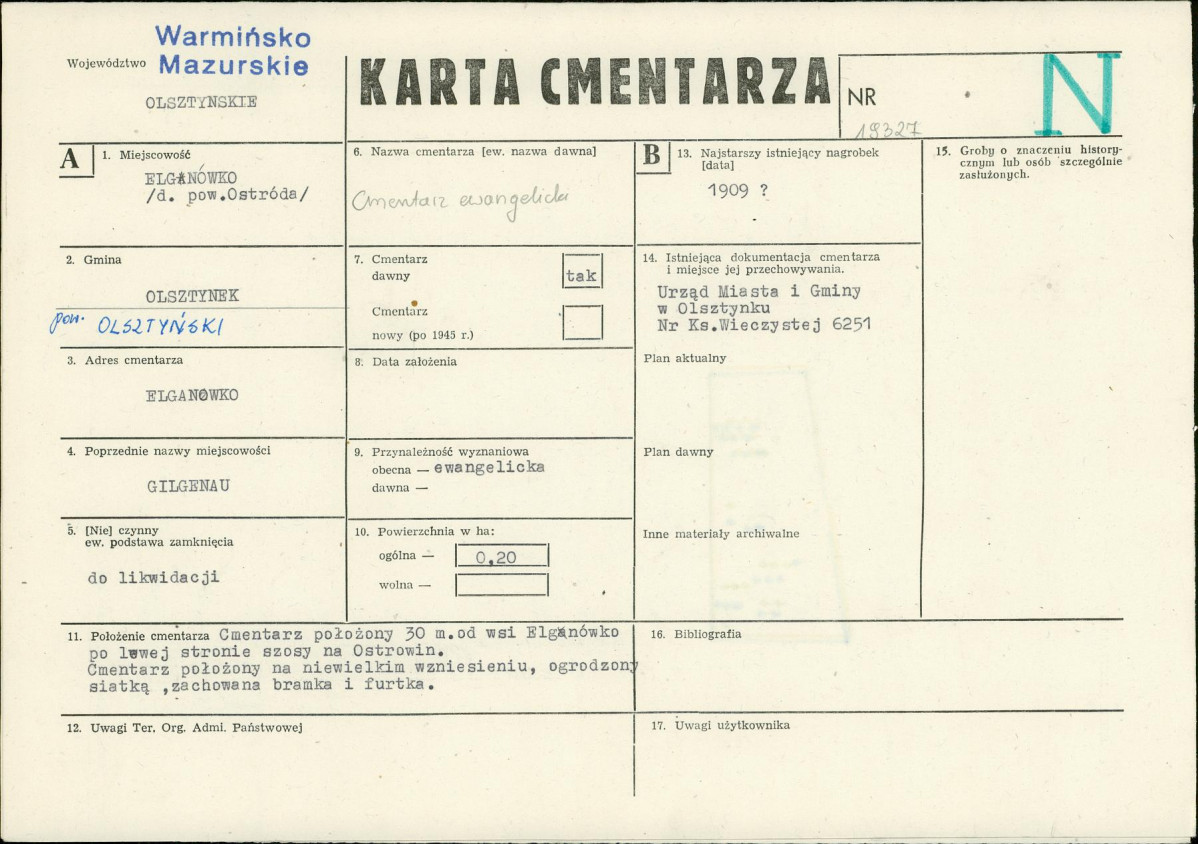 Karta cmentarza, skan nr 1