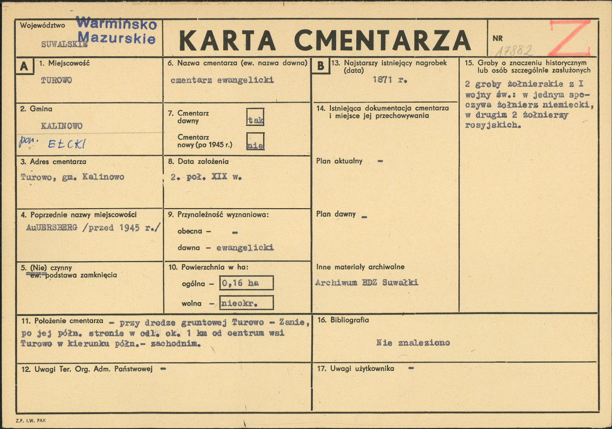 Karta cmentarza, skan nr 1