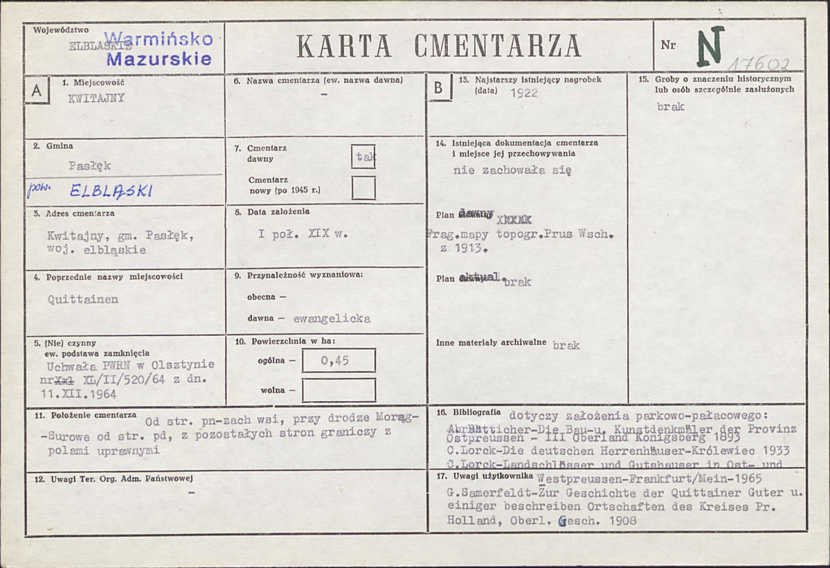 Karta cmentarza, skan nr 1