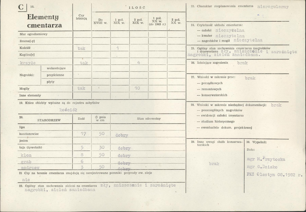 Karta cmentarza, skan nr 2
