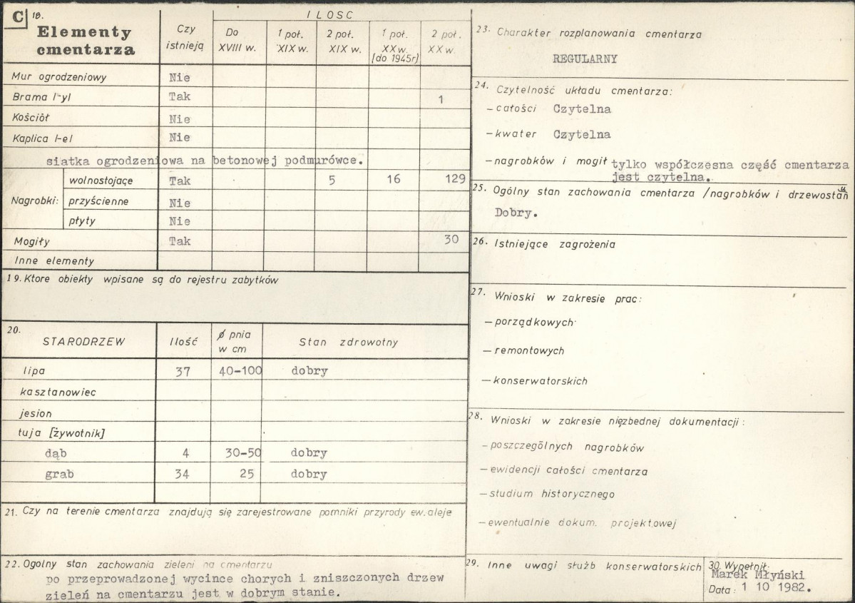 Karta cmentarza, skan nr 2