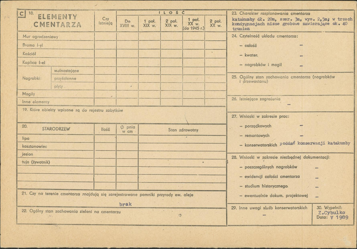 Karta cmentarza, skan nr 2