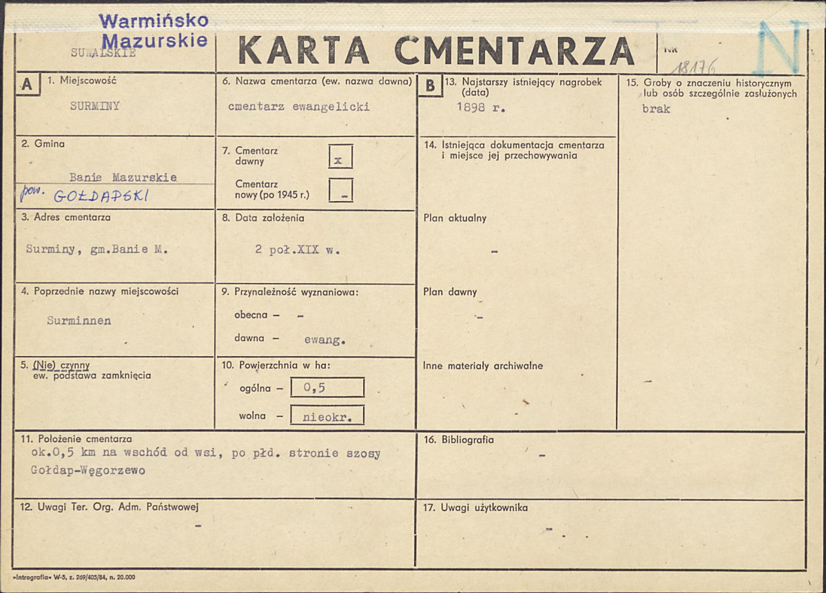 Karta cmentarza, skan nr 1