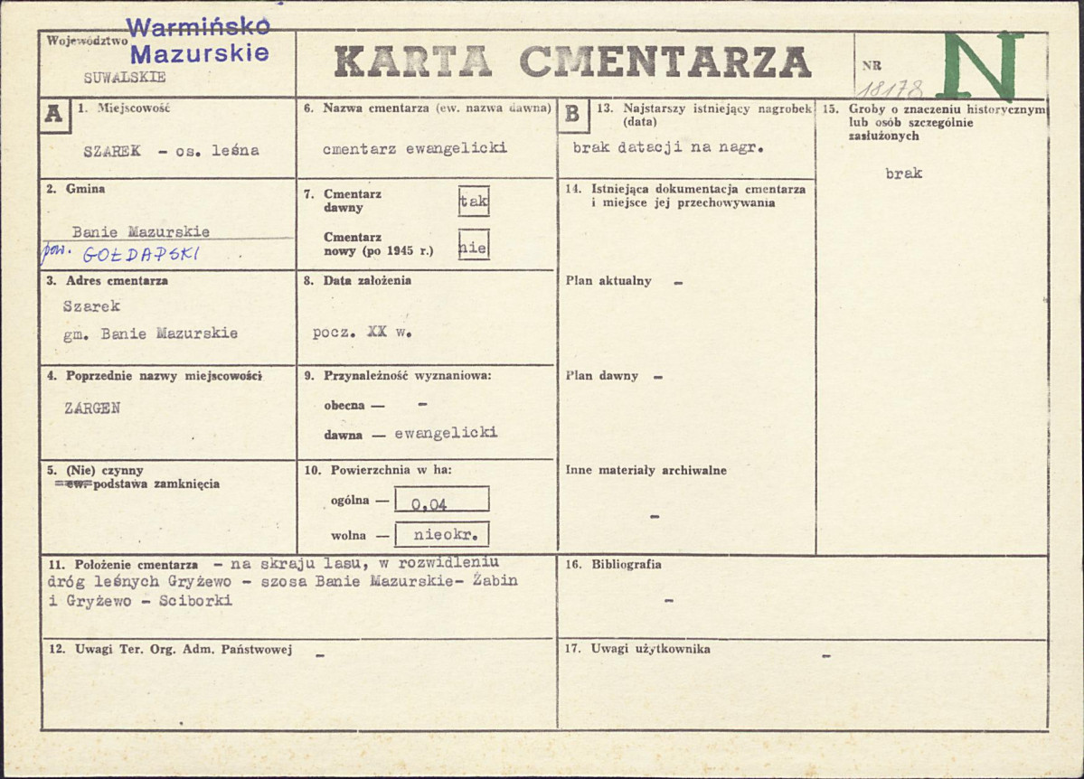 Karta cmentarza, skan nr 1