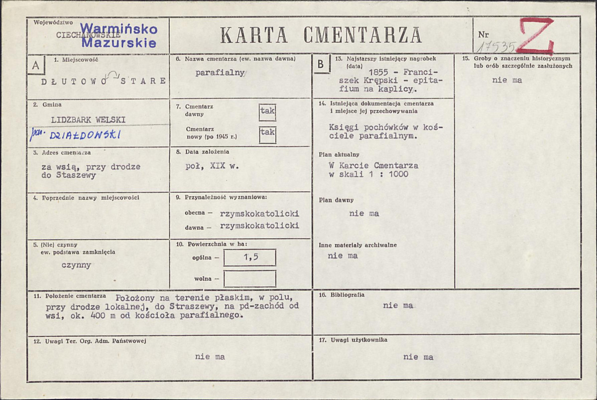 Karta cmentarza, skan nr 1
