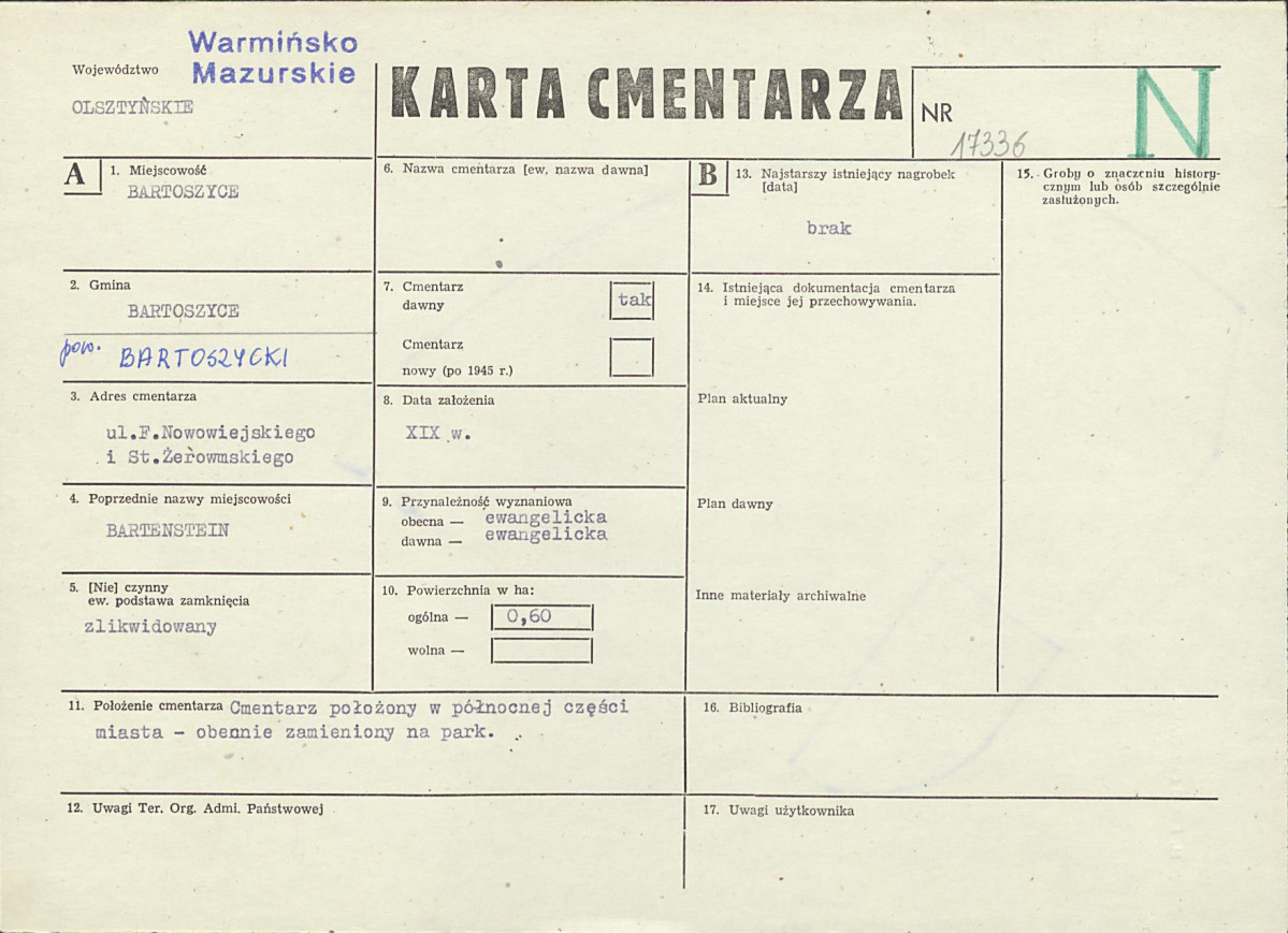 Karta cmentarza, skan nr 1