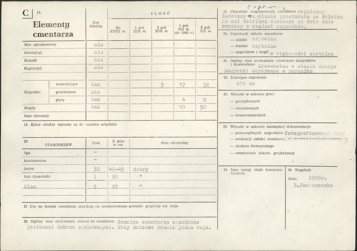 Karta cmentarza, skan nr 2