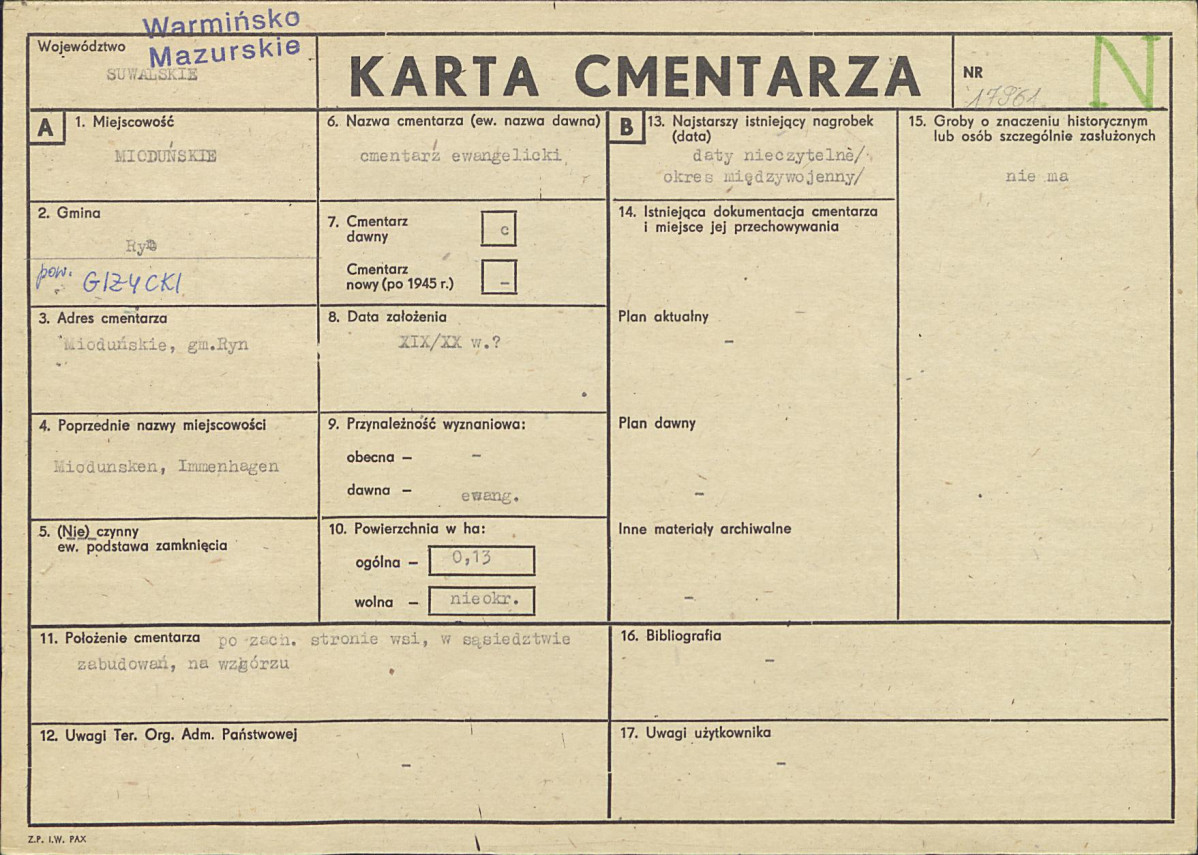 Karta cmentarza, skan nr 1