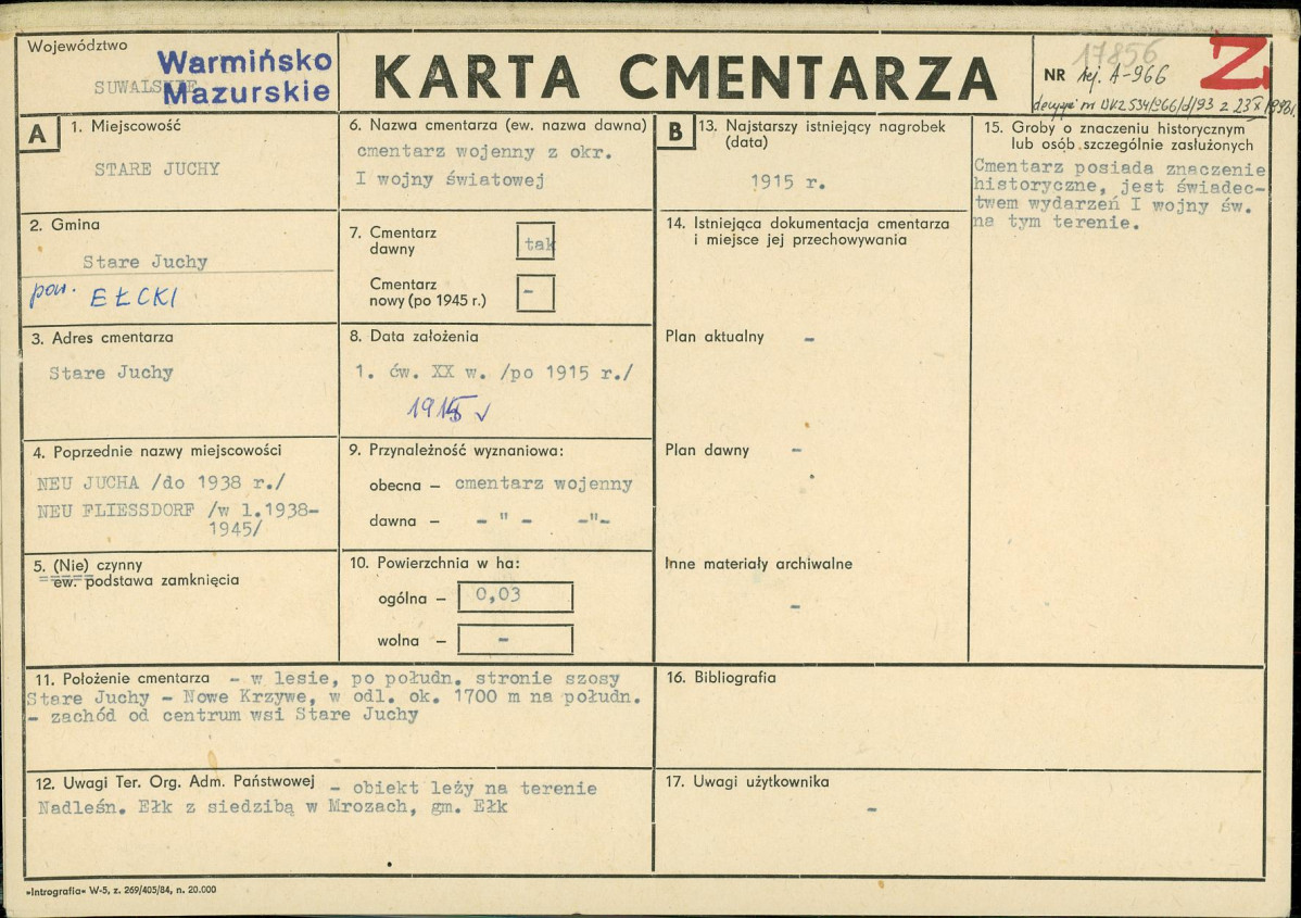 Karta cmentarza, skan nr 1
