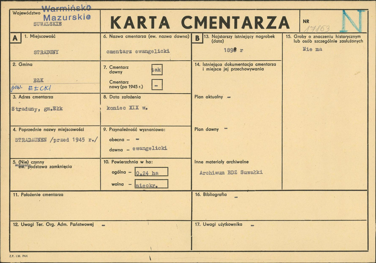 Karta cmentarza, skan nr 1