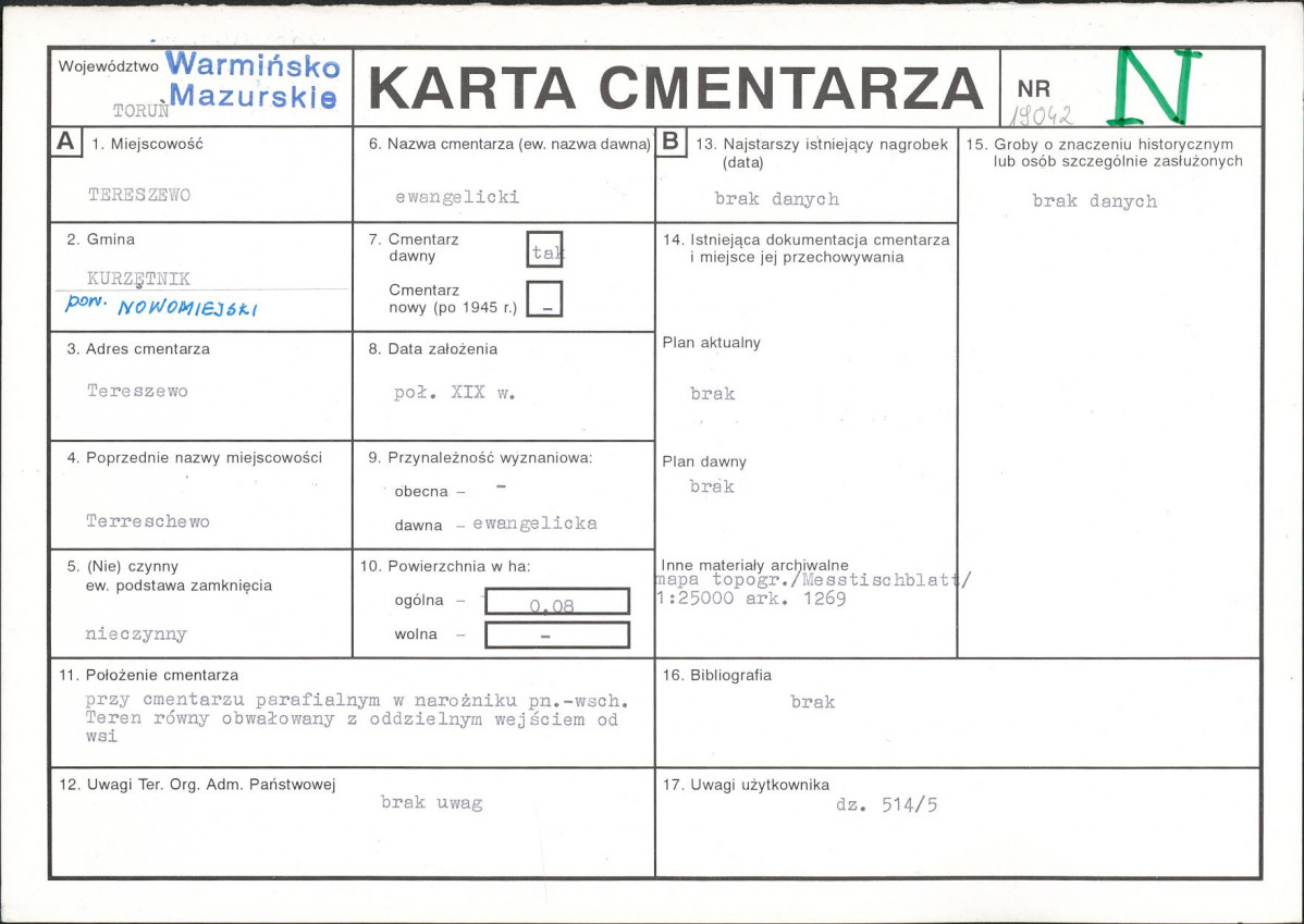 Karta cmentarza, skan nr 1