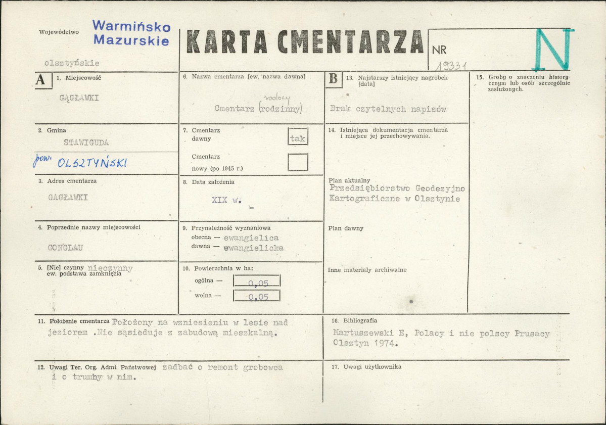 Karta cmentarza, skan nr 1