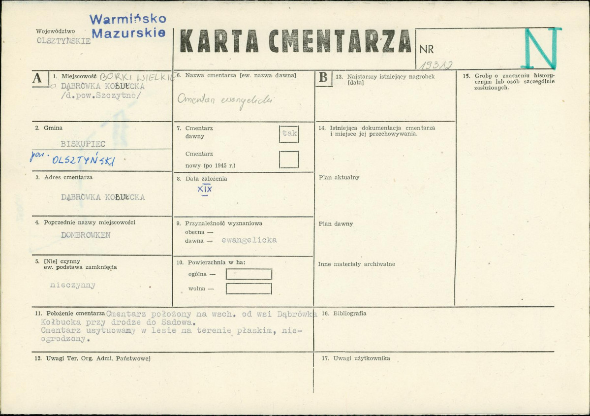 Karta cmentarza, skan nr 1