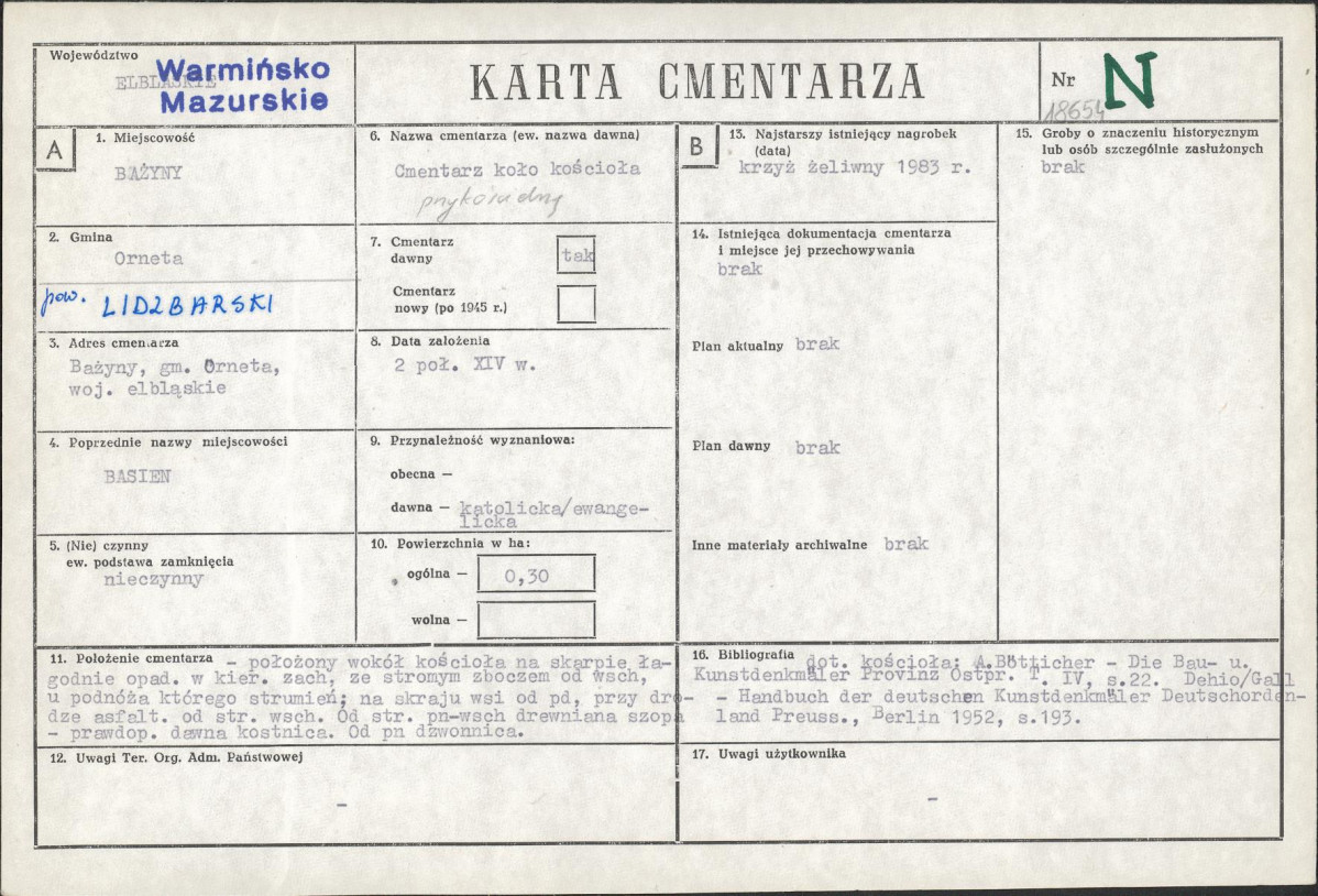 Karta cmentarza, skan nr 1