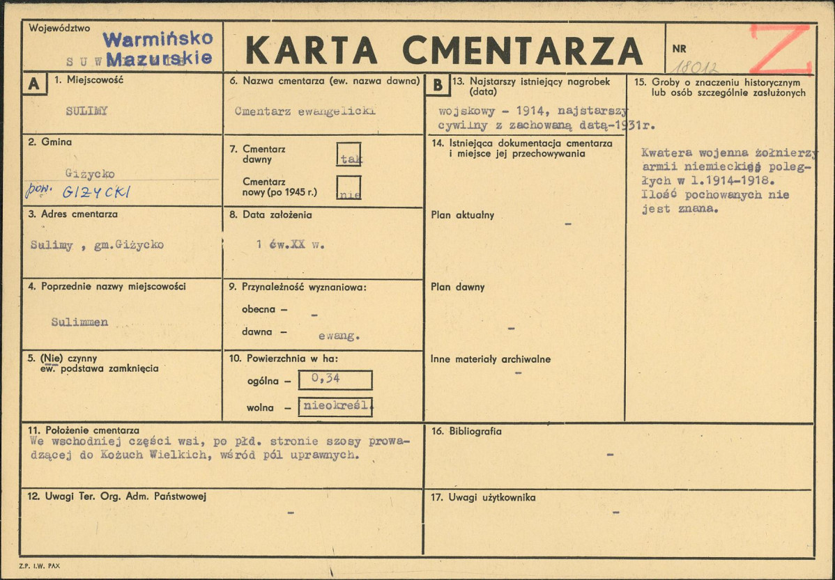 Karta cmentarza, skan nr 1