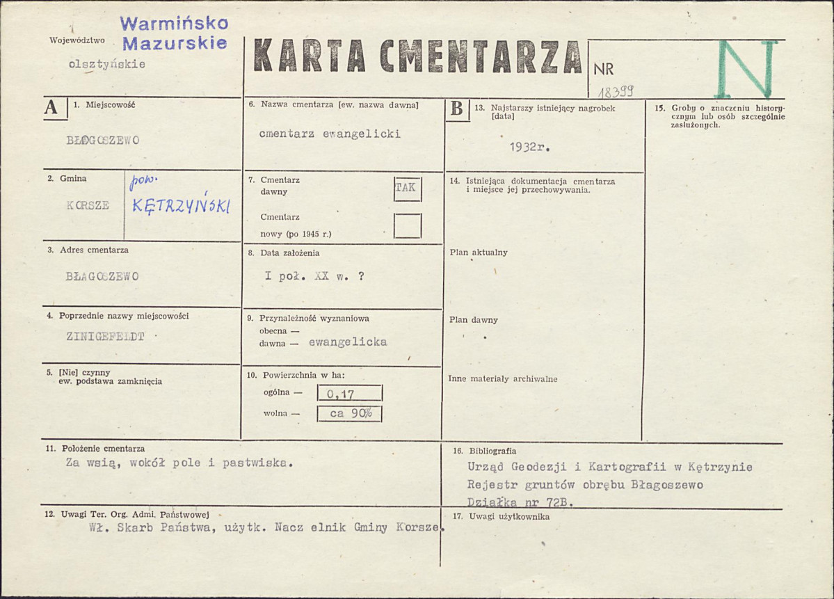 Karta cmentarza, skan nr 1