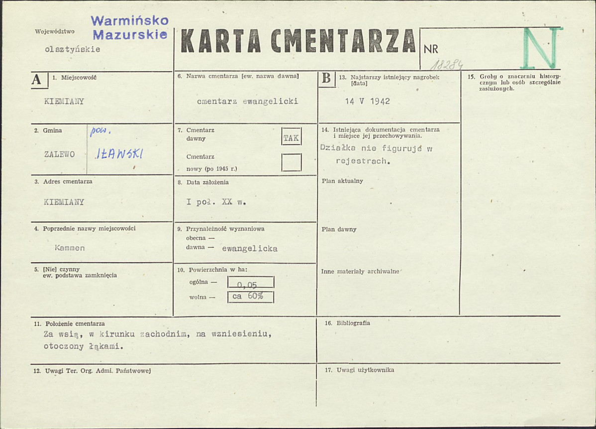 Karta cmentarza, skan nr 1