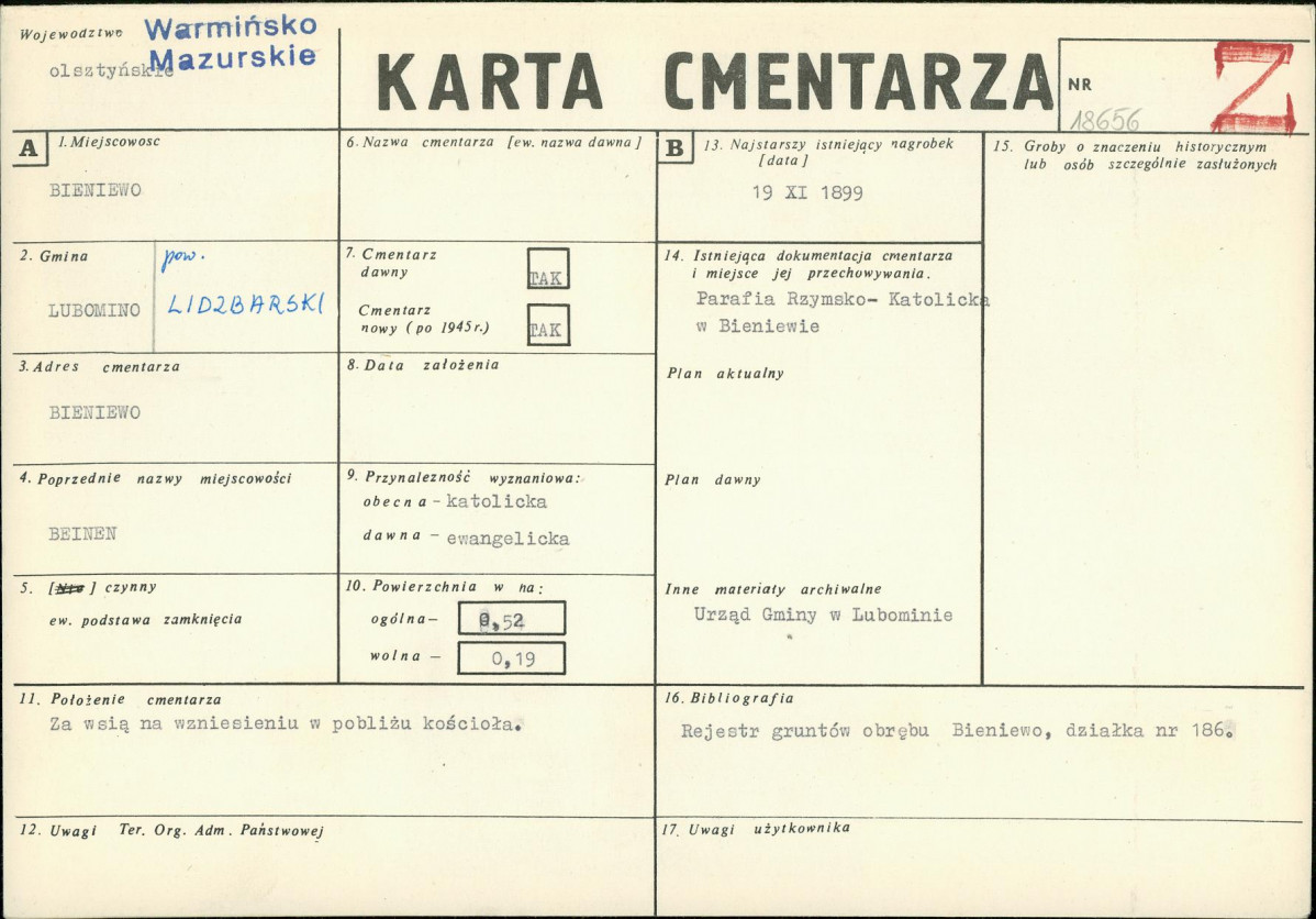 Karta cmentarza, skan nr 1