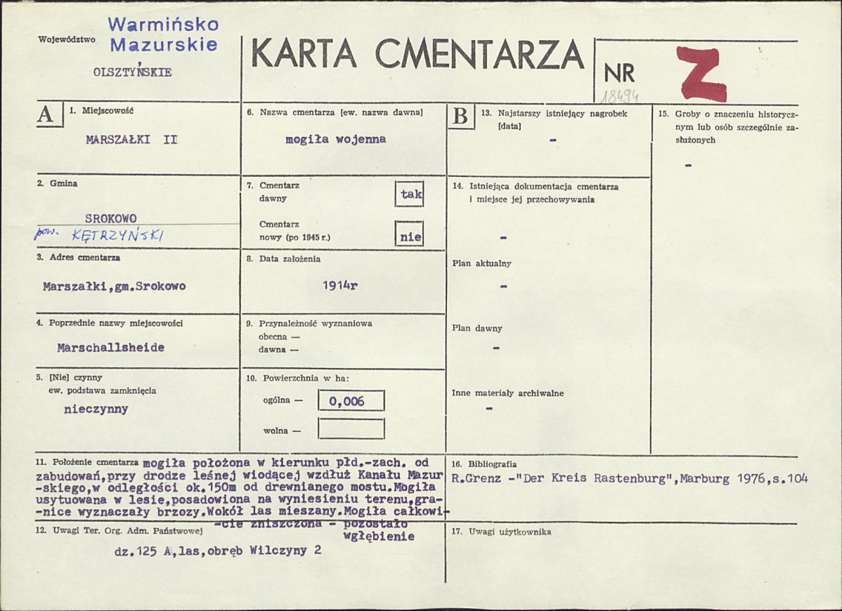 Karta cmentarza, skan nr 1