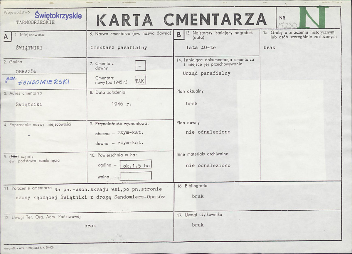 Karta cmentarza, skan nr 1