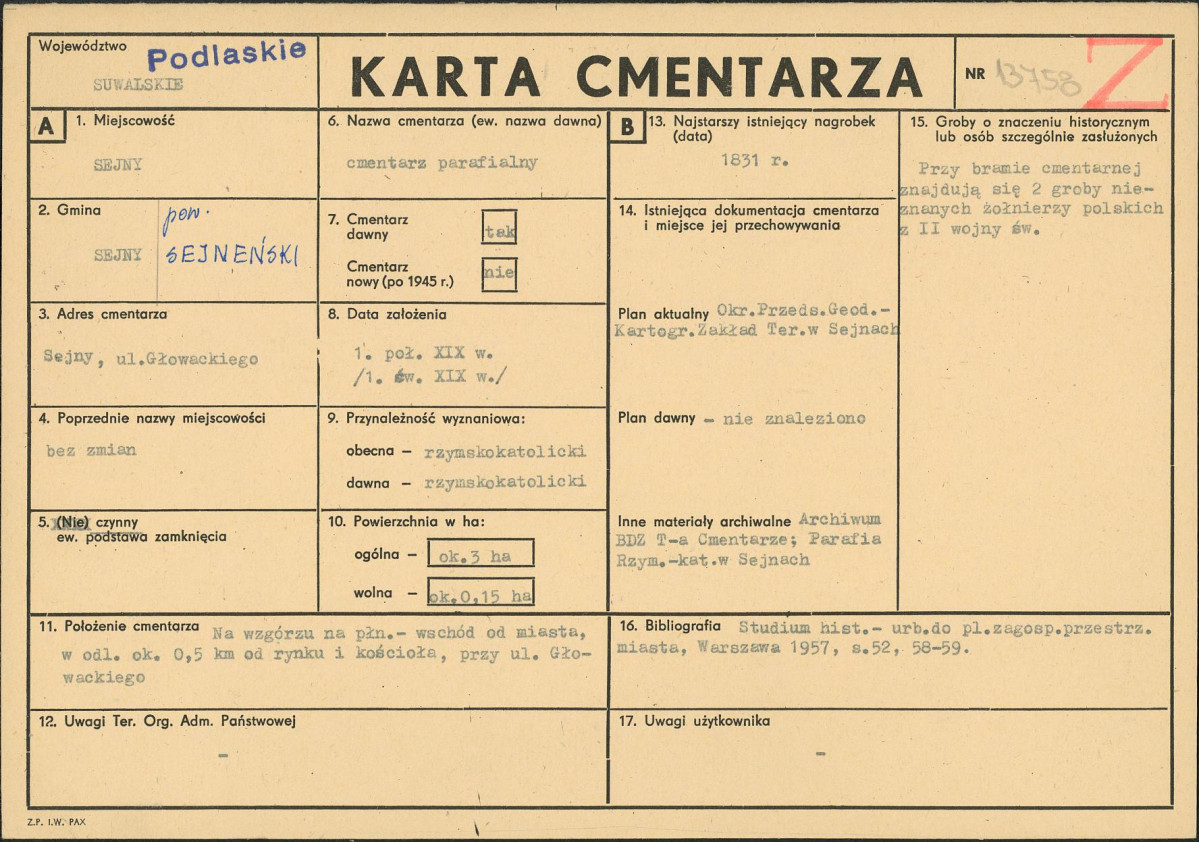 Karta cmentarza, skan nr 1