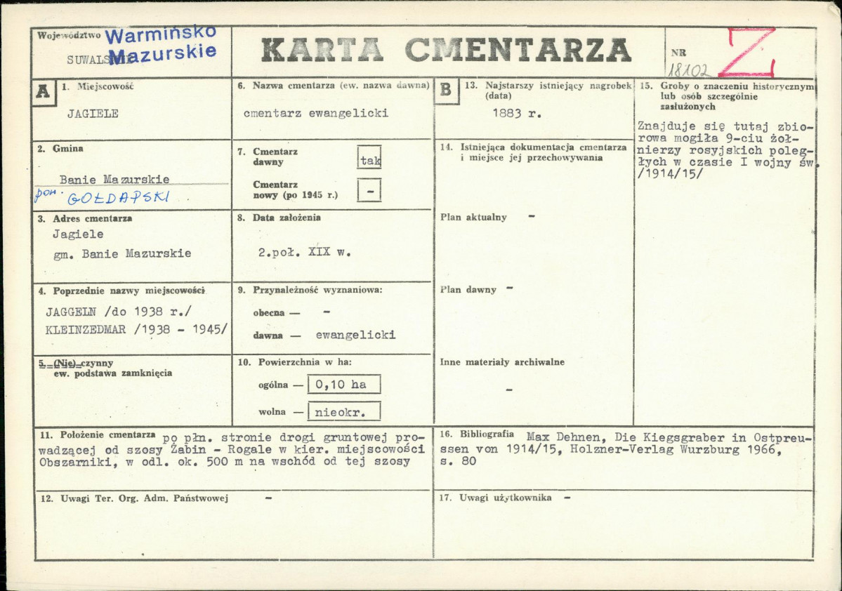 Karta cmentarza, skan nr 1