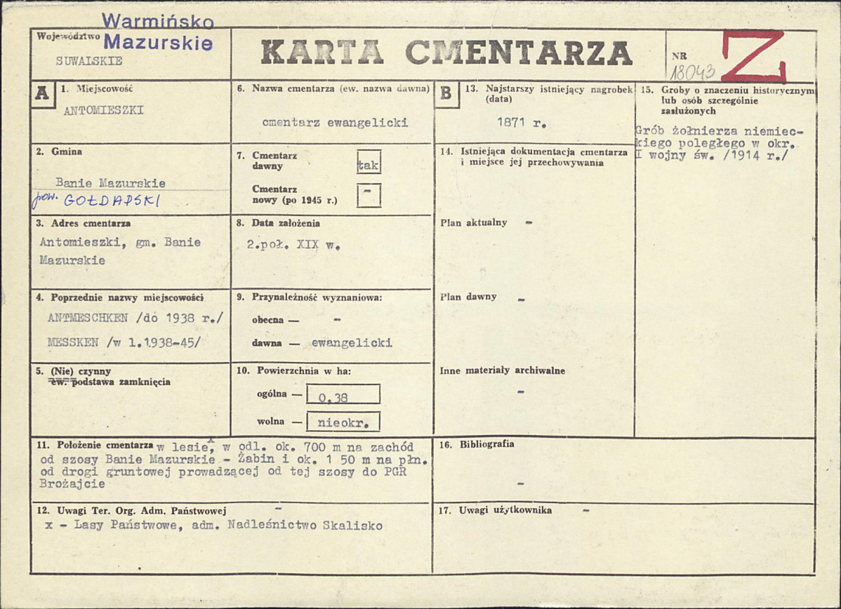 Karta cmentarza, skan nr 1