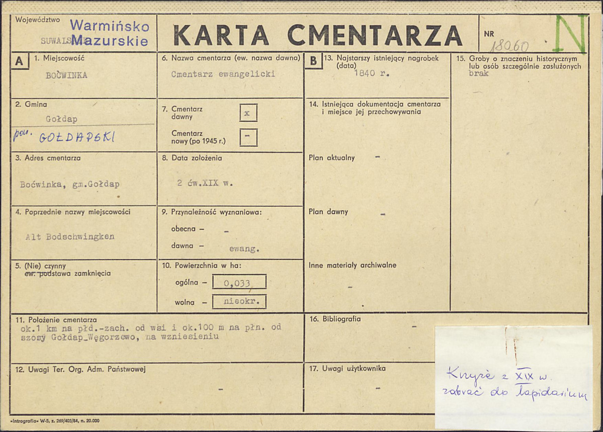 Karta cmentarza, skan nr 1