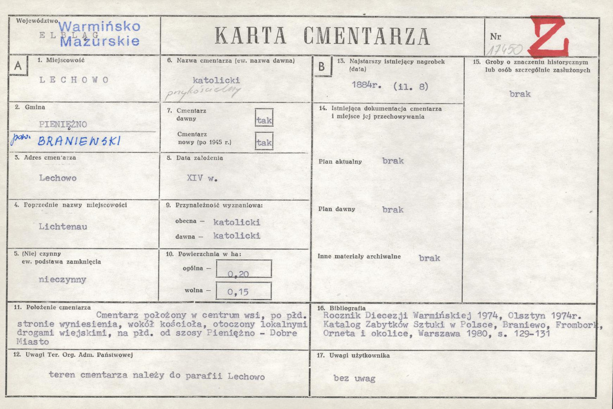 Karta cmentarza, skan nr 1