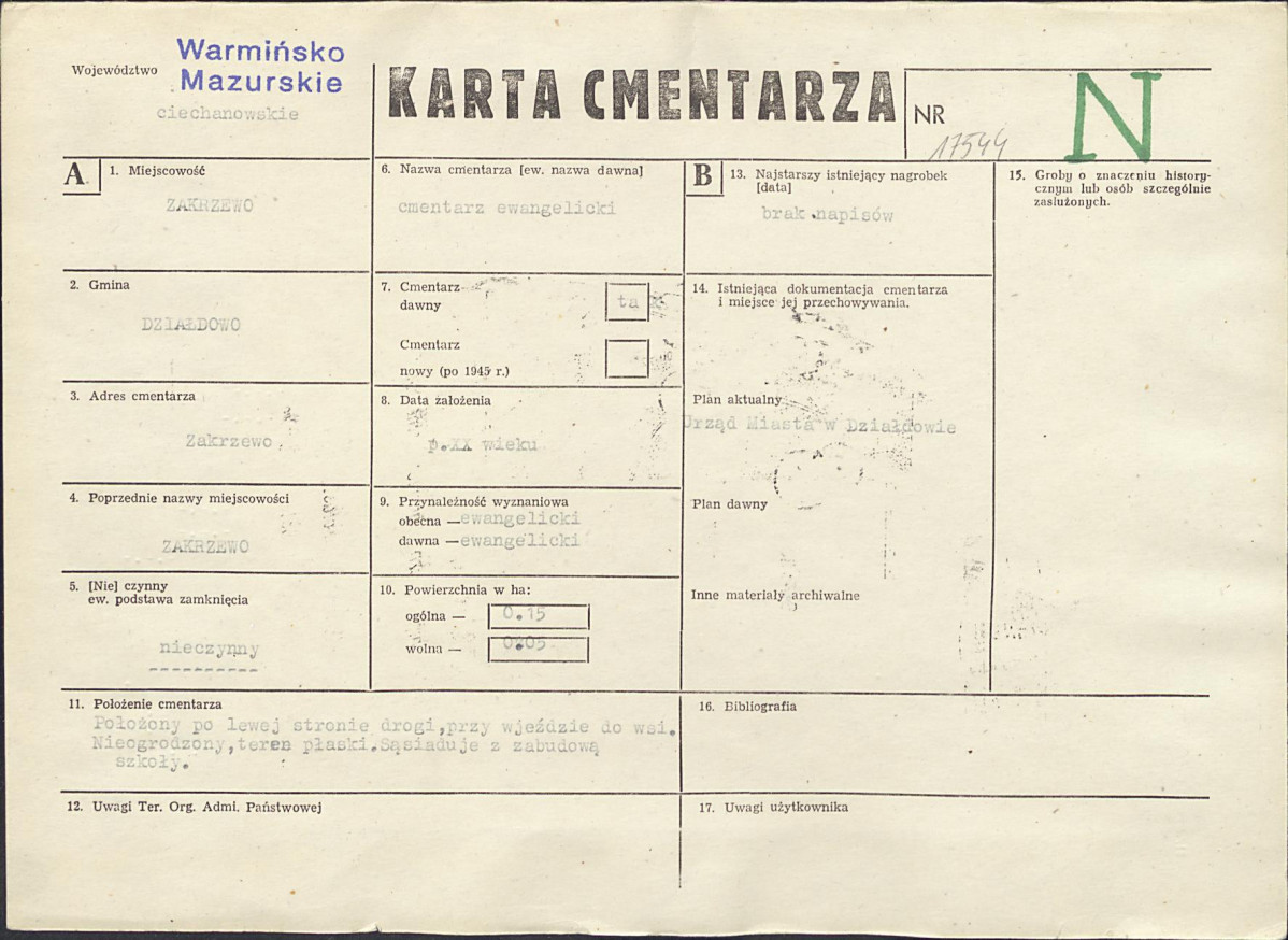 Karta cmentarza, skan nr 1