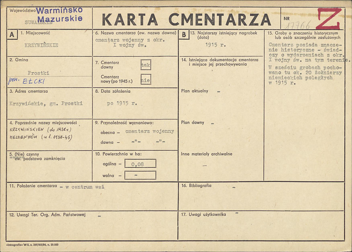 Karta cmentarza, skan nr 1