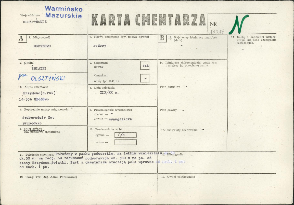 Karta cmentarza, skan nr 1