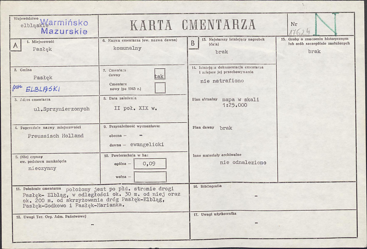 Karta cmentarza, skan nr 1
