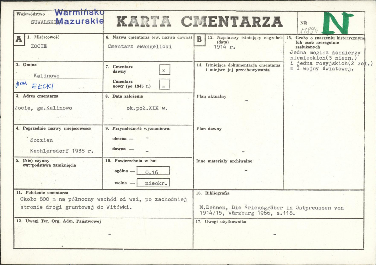 Karta cmentarza, skan nr 1