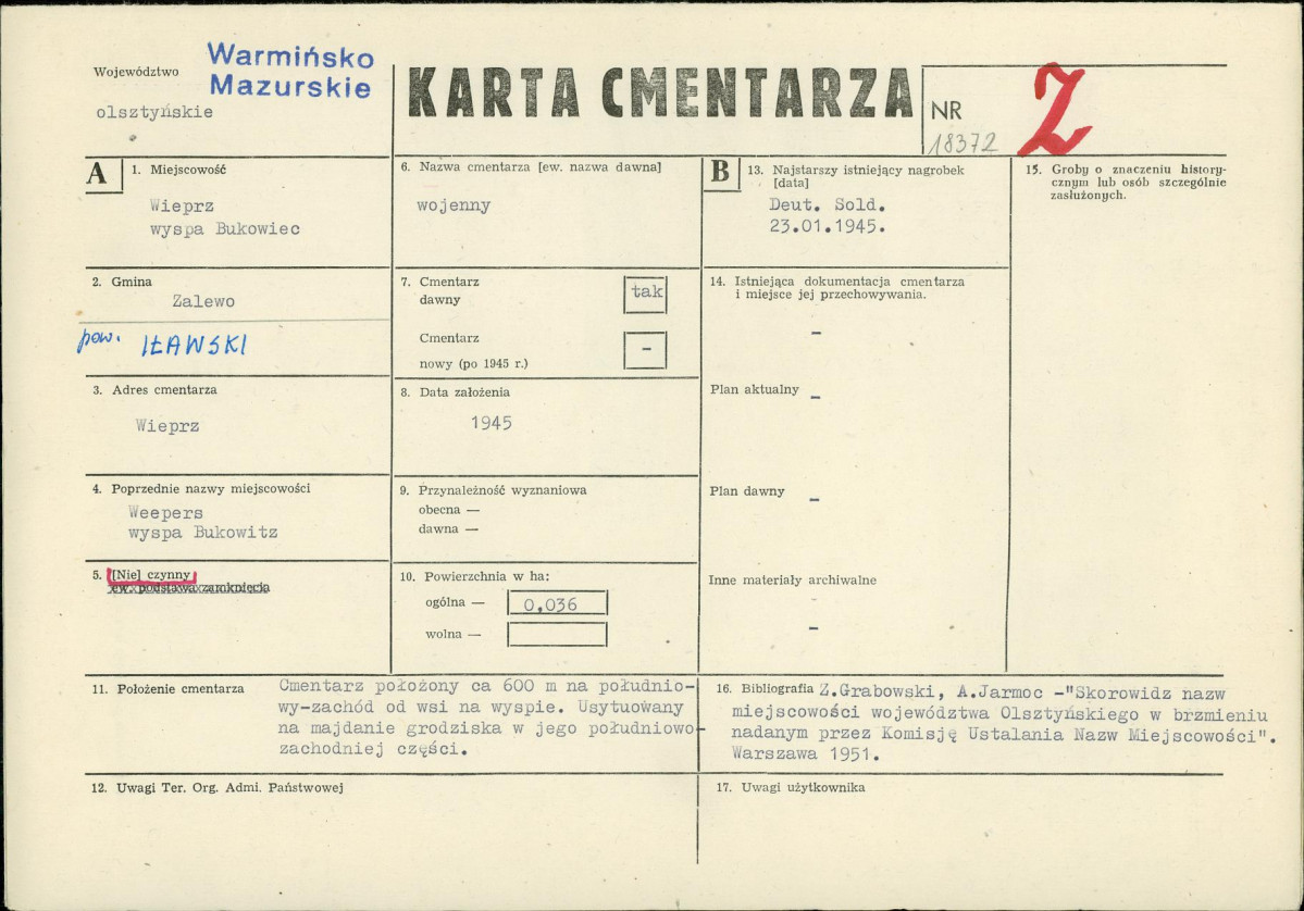 Karta cmentarza, skan nr 1