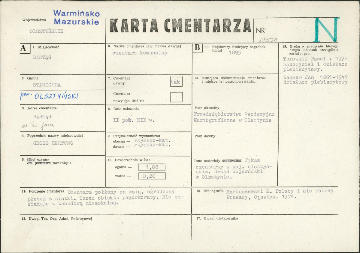 Karta cmentarza, skan nr 1