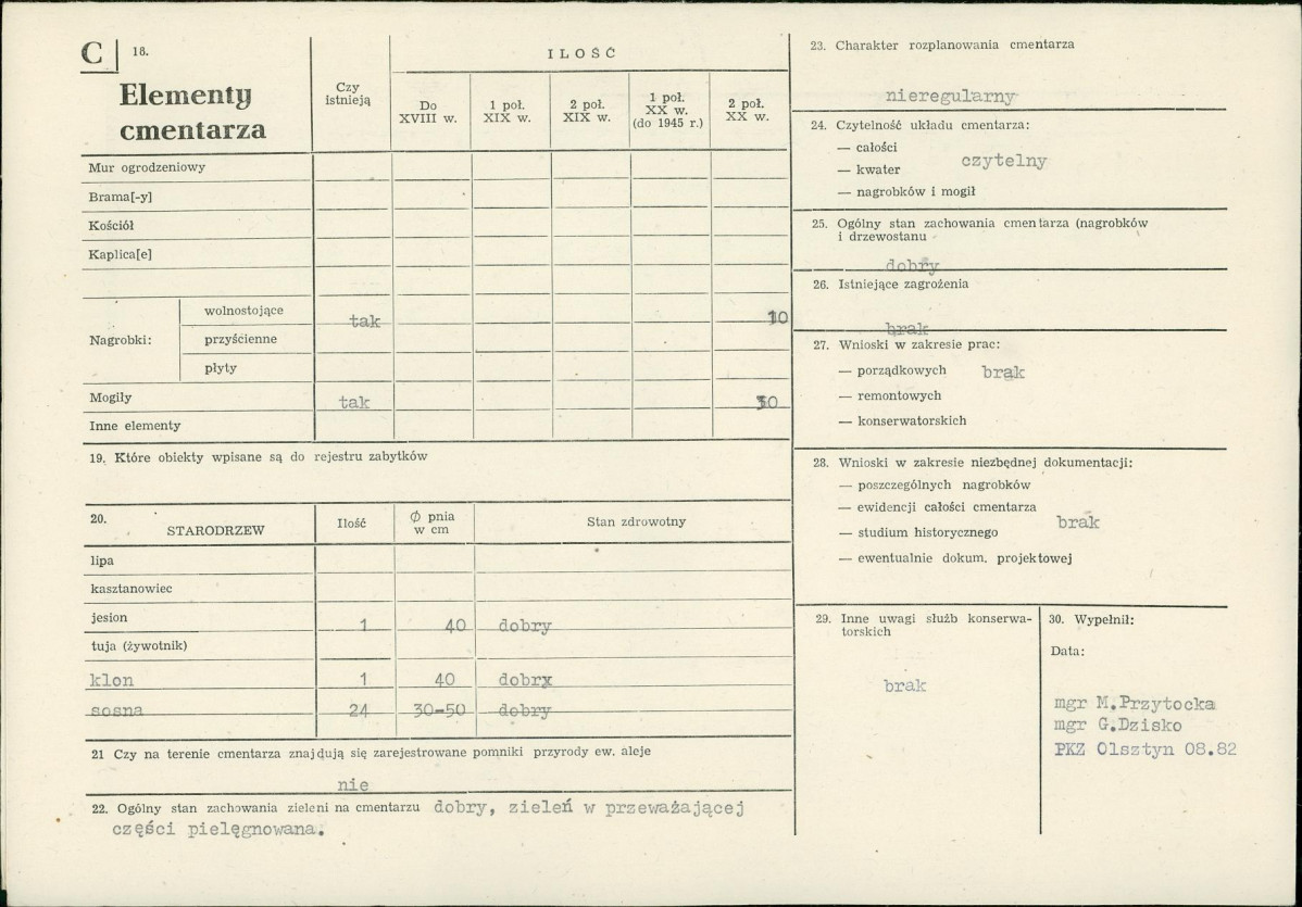 Karta cmentarza, skan nr 2