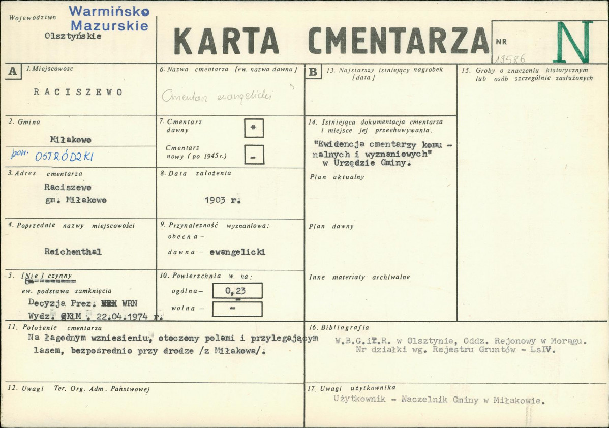 Karta cmentarza, skan nr 1