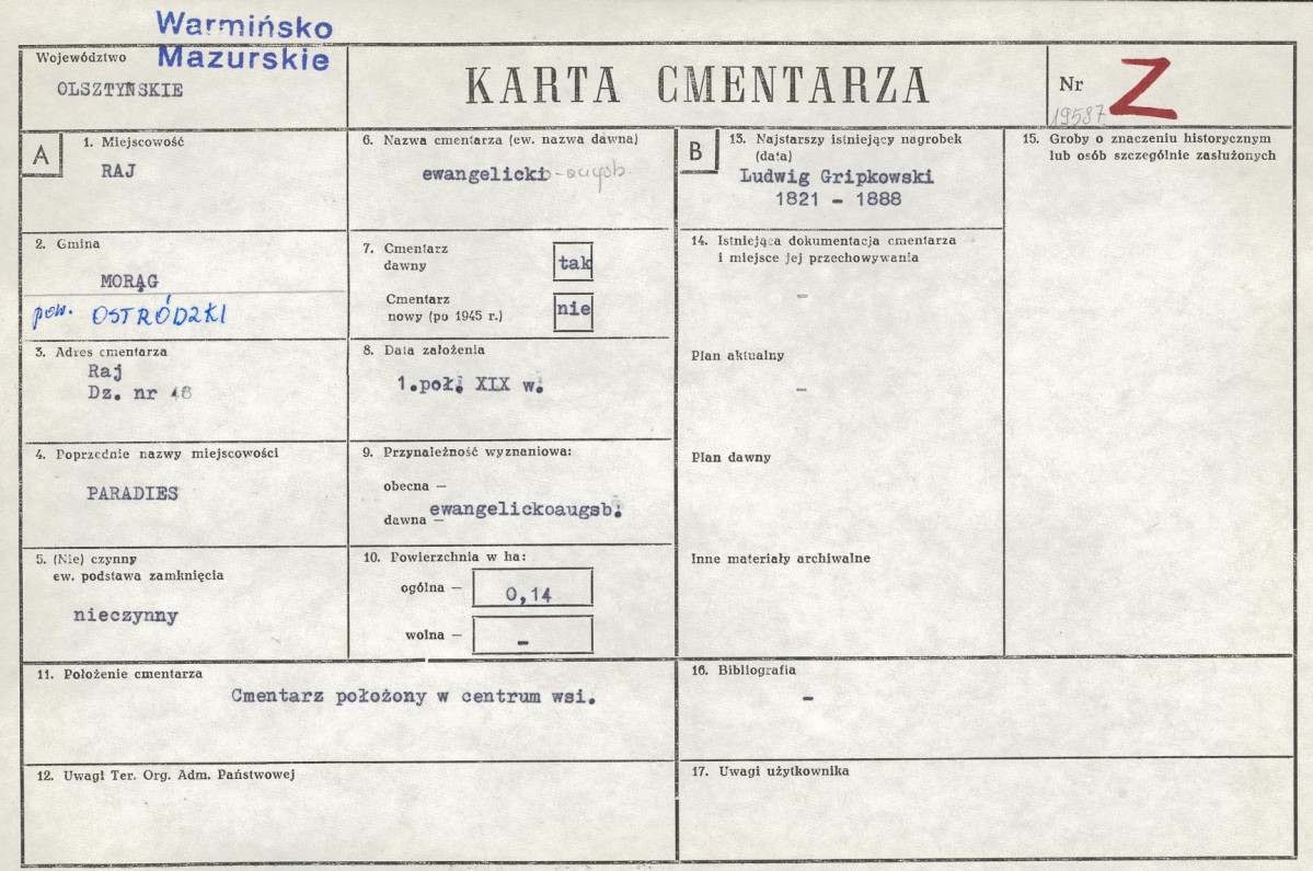 Karta cmentarza, skan nr 1