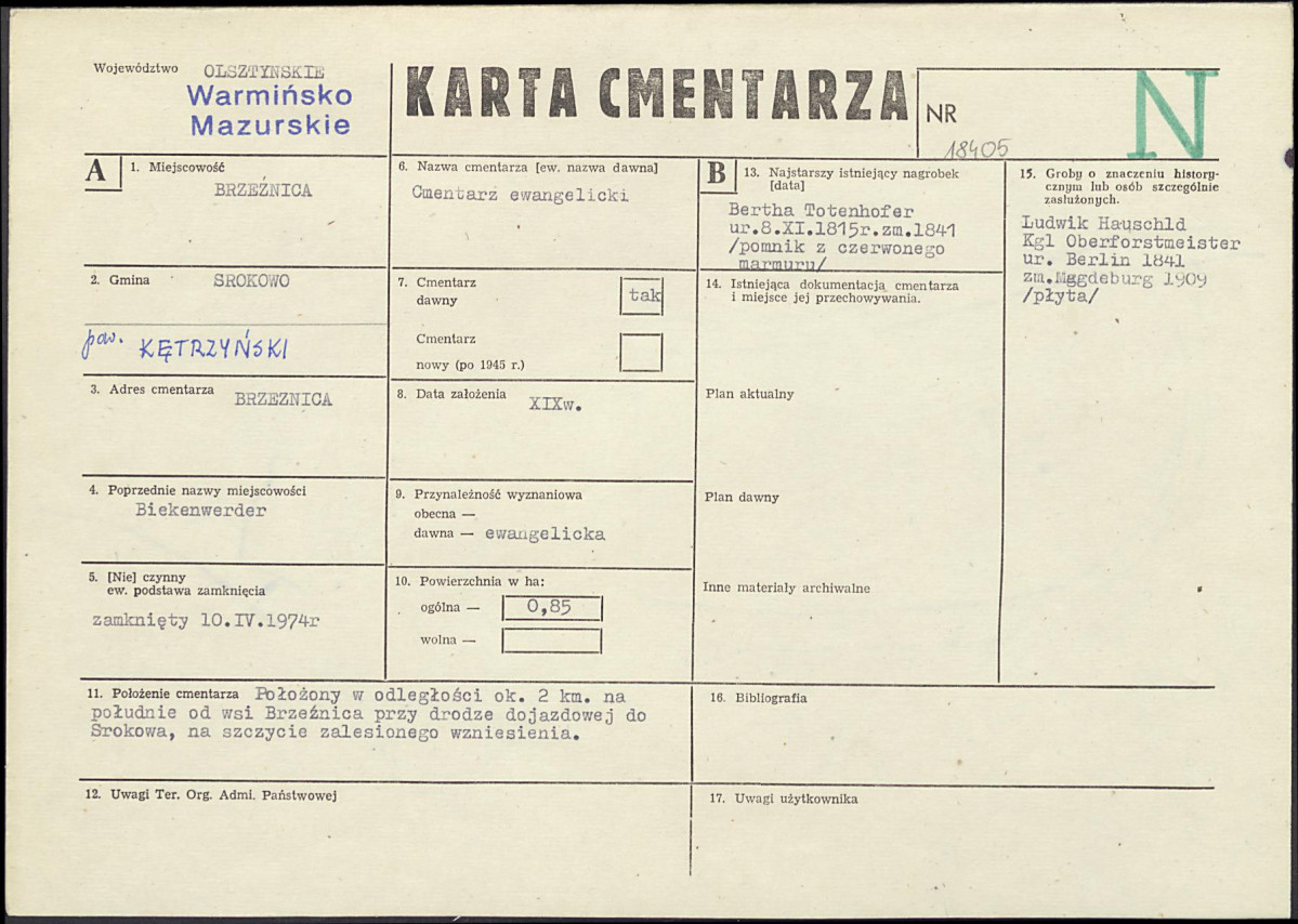 Karta cmentarza, skan nr 1