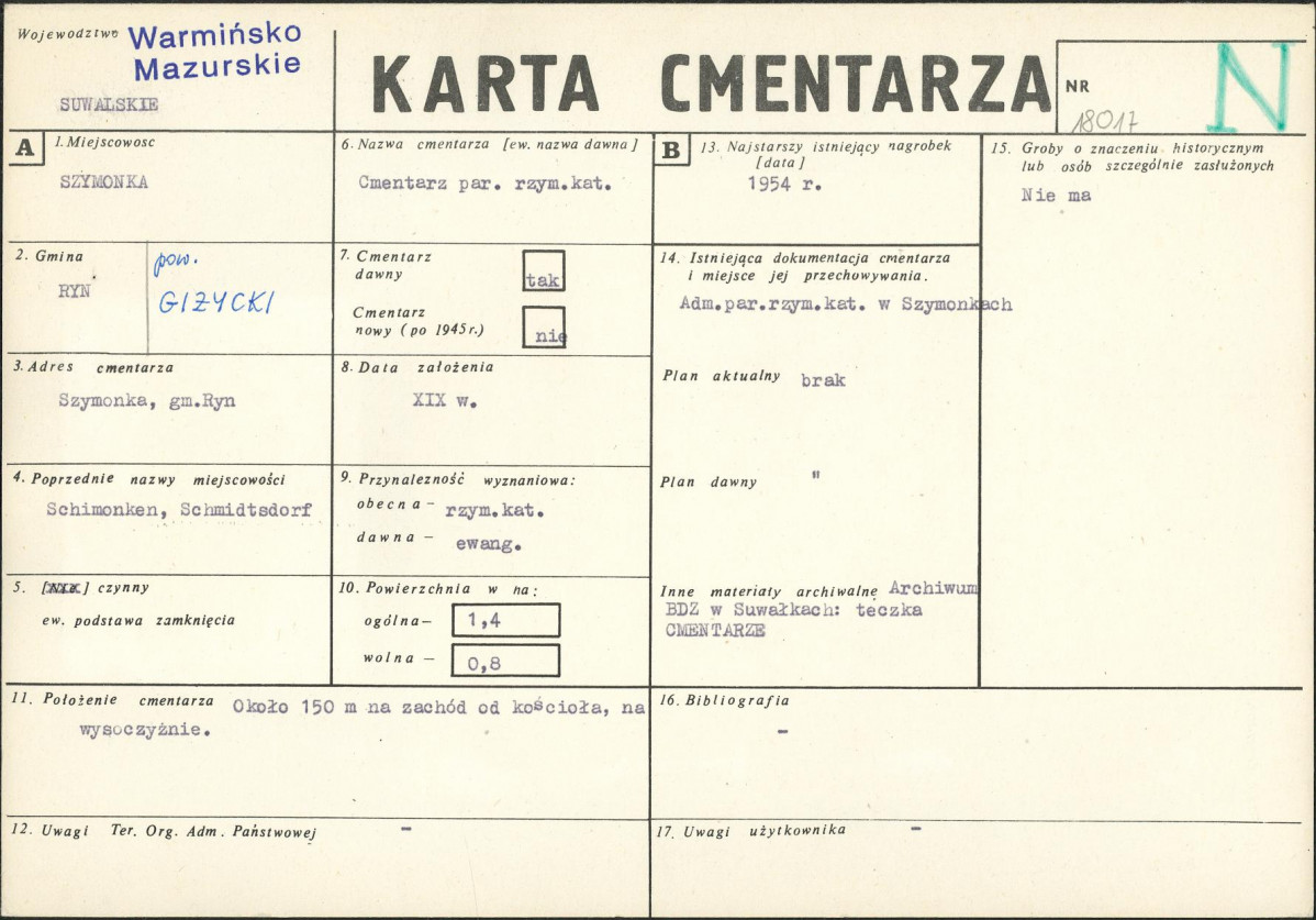 Karta cmentarza, skan nr 1