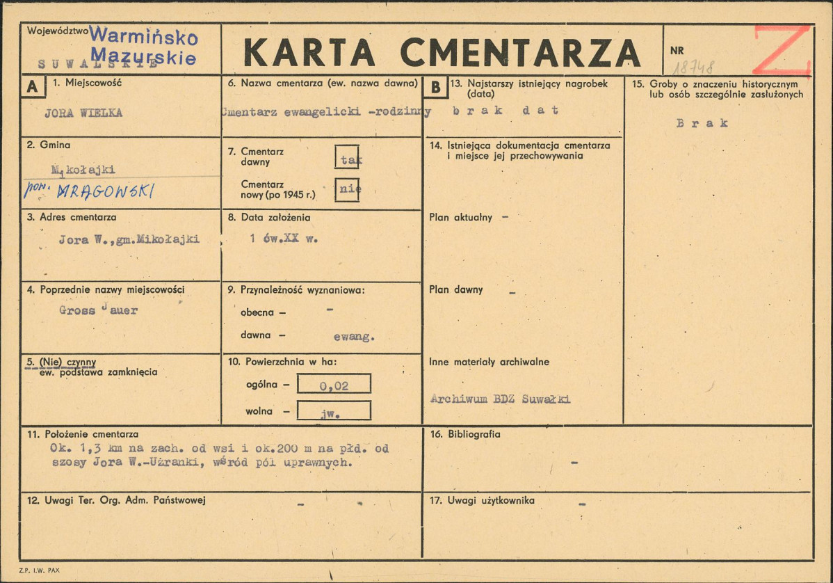 Karta cmentarza, skan nr 1