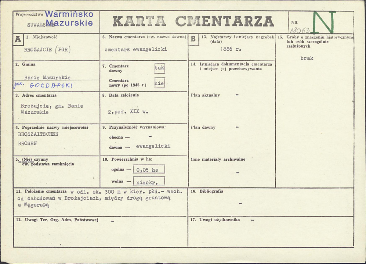 Karta cmentarza, skan nr 1